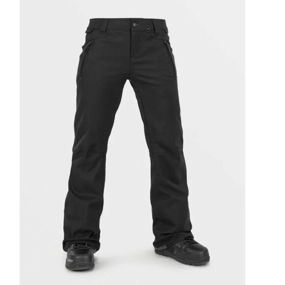 Volcom Snowboarding Ski Pants Black Stretch Slim Fit 15K Waterproof Medium - Picture 1 of 10